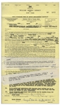 Two 1959-1960 Contracts Signed by Moe Howard -- 8.5'' x 14.75'' Signed & Initialed; 8.5'' x 11'' Regarding ''Frances Langford Special'' Signed -- Each Measures 8.5'' x 11'', Very Good